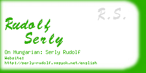 rudolf serly business card
